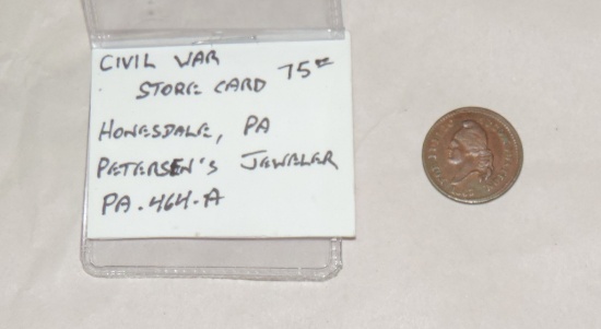 1863 Civil War Store Token From Pa