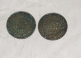 1918 and 1920 Canada Large 1 Cent Coins