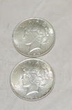 (2) 1922 Peace Silver Dollars