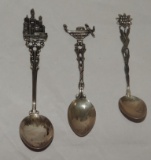 (3) 80 Percent Silver  Souvenir Spoons