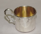 Sterling Silver Baby Cup with Gold Wash