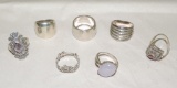 Lot of (7) Sterling Silver Rings