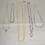 Lot of (6) Sterling Silver Necklaces