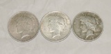 (3) 1922 Peace Dollars