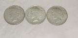 (3) 1922 Peace Dollars