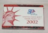 2002 US Mint Silver Proof Set