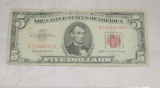 1963 5.00 Red Seal Note