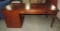 Mahogany Faux Inlaid Office Desk