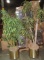 2 Artificial Trees In Brass Planters