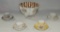 4 Cup & Saucers With Footed Porcelain Bowl