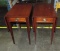 Pair Of Vintage Mahogany 1 Drawer Drop Leaf End Tables