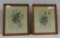 2 Framed Arthur Singer Bird Prints In Maple Frames