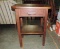 Antique Walnut One Drawer Stand With Lower Shelf