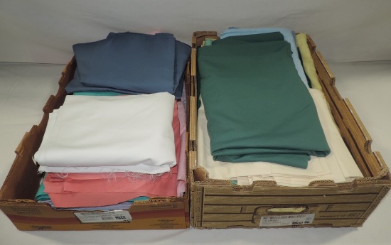 2 Trays Of New Old Stock Solid Fabric