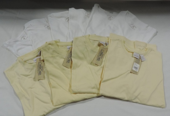 New 4 Cherokee Soft Yellow Ladies T-Shirts & 6 White Stag Ladies Tees