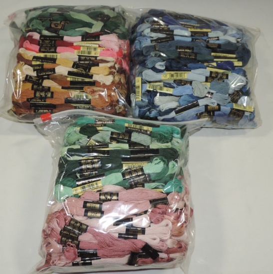 3 Bags Of Mouline Stranded Sticktwist 100% Cotton Thread