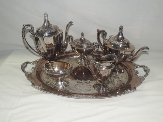 6 Pc Silver-plate Tea/Coffee Set  "Eternally Yours" By Rogers Brothers