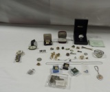 Tray Lot Watches, Service Pins, Tie Tacks & Cufflinks Snap On Tie Bar, Rolex? Watch