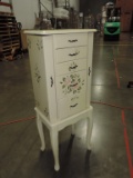 4 Drawer 2 Door Jewelry Stand With Lift Lid