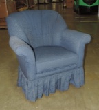 Blue Upholstered Occasional Arm Chair