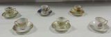 6 Antique Demitasse Cup & Saucers