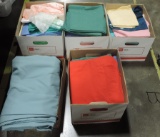 Large Lot Of 5 Boxes Of Unused Fabric