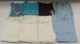 3 New Embroidered Misses Large Tee's, 5 White Stag T's