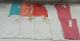 7 New Cherokee XL Ladies Short Sleeve T's And 3 Croft & Barrow Large Ladies Polo Shirts