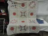 Beautiful Machine Made And Hand Stitched Appliqued Quilt