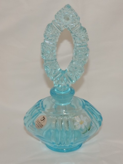 Blue Fenton Glass Perfume Bottle