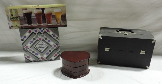 Vintage Tool Box, Craft Beer Set, Jewelry Box & Game In Box