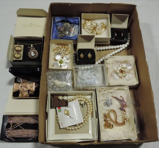 Vintage Costume Jewelry Tray Lot