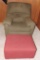 Cloth Recliner and  Red Stool
