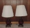 (2) Vintage Red Lamps