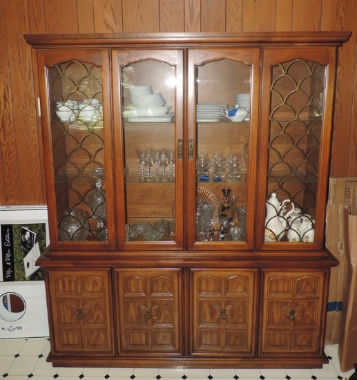 (2) Piece 1970's China Hutch