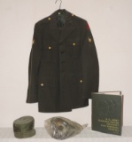 Military Uniform with Hats and Training Center Manuel