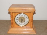 Hand Made Oak Mantle Clock