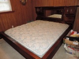 Queen Size Waterbed Frame and Side Table