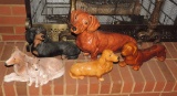 Lot of Ceramic and Chalkware Hotdog Lot