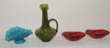 Lot of (4) Vintage Art Glass Items