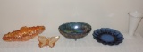 (5) Pieces of Carnival Glass