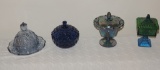 (4) Pieces of Carnival Glass