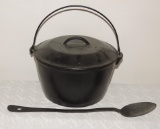 Antique Cast Iron Pan and Spoon