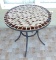 Nice Heavy Out Door Round Table with Metal Base