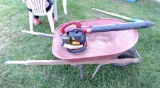 Poulan Leaf Blower and Wheel Barrel