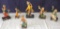 Lot of (6) Depose Clown Lot on Marble Bases
