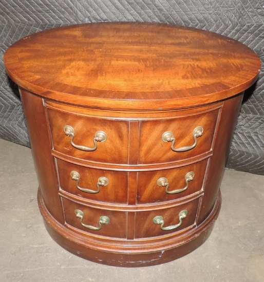 Thomasville Swell Front 3 Drawer Side Table