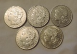 (5) 1921 Uncirculated Morgan Silver Dollars