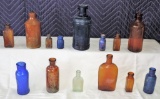 Lot of Antique Colored Bottles