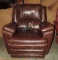 BROWN NAUGAHIDE RECLINER ROCKER